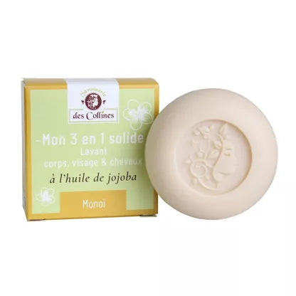 Lavant 3 en 1 solide - corps, visage & cheveux 100g