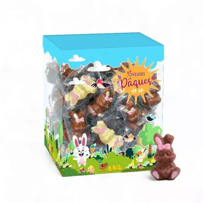 LAPINS DE PÂQUES DÉCORÉS EN CHOCOLAT 10g