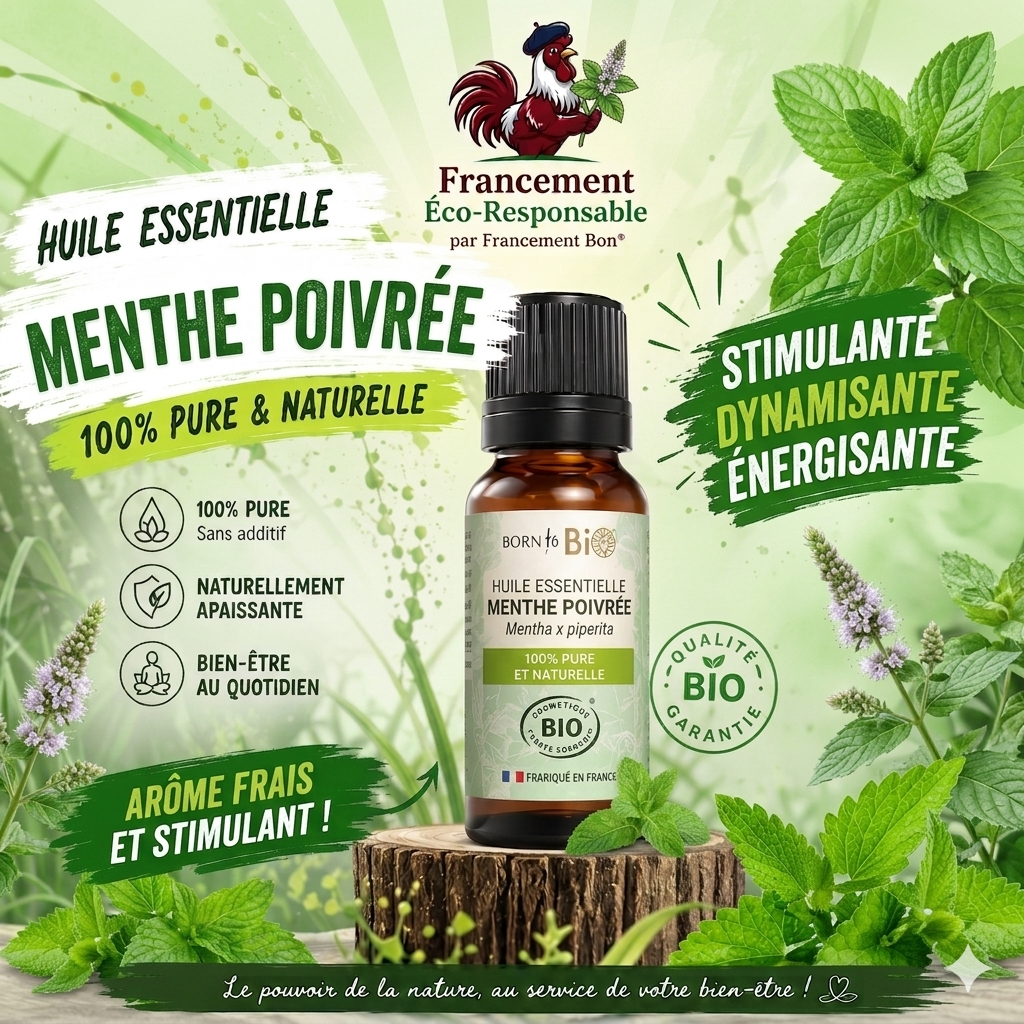 Huile essentielle de Menthe Poivrée - Certifiée Bio - 10mL